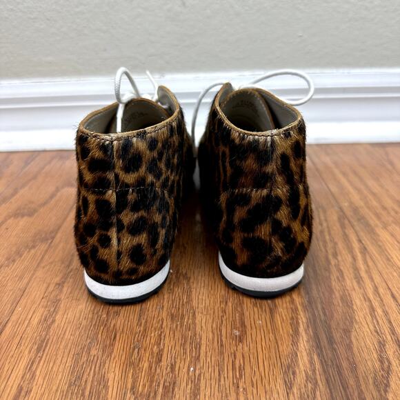 Boden Womens EU 36 US 5.5 Leopard Lace Up Boots Calf Hair Ashbourne - Picture 3 of 5